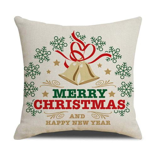 Xmas Christmas Cotton Linen Throw Pillow Case Sofa Cushion Cover Home Decor Gift Xmas Christmas Cotton Linen Throw Pillow Case Sofa Cushion Cover Home Decor Gift